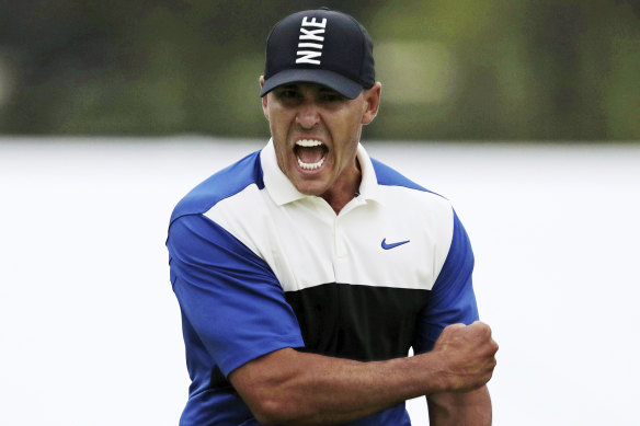 Hitting back at critics: Brooks Koepka.