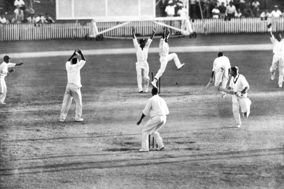 The first of only two tied Test was played by Australia and the West Indies.