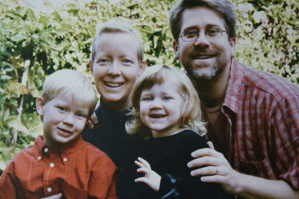 Tony Silvestri with his late wife Julie and their two children.