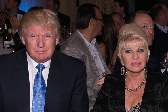 Donald and Ivana Trump attend the Eric Trump 8th Annual Golf Tournament  at Trump National Golf Club Westchester in Briarcliff Manor, New York, in 2014.