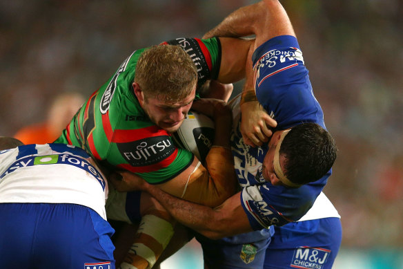 Tom Burgess in the 2014 grand final against the Bulldogs.