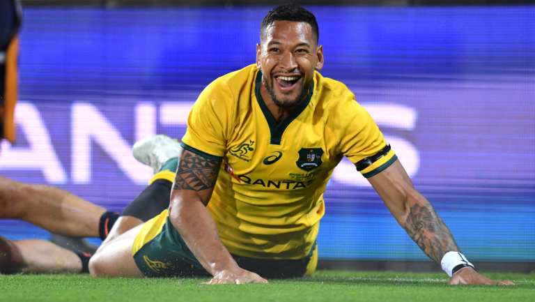 Centre of attention: Israel Folau will play at outside centre for the first time for the Wallabies against New Zealand.