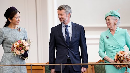 Danish Crown Princess Mary, Crown Prince Frederik and Queen Margrethe.