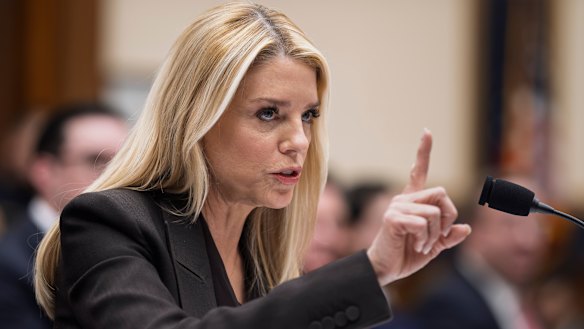 Attorney-General Pam Bondi testifies before a House Judiciary Committee oversight hearing in Washington on Wednesday.