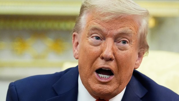 US President Donald Trump said the Intel boss “ended up giving us $US10 billion”.