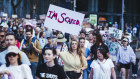 Thousands protest over violence against women in Sydney on Saturday.