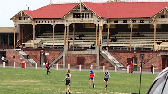 The heritage-listed grandstand at Prince’s Park in Maryborough.