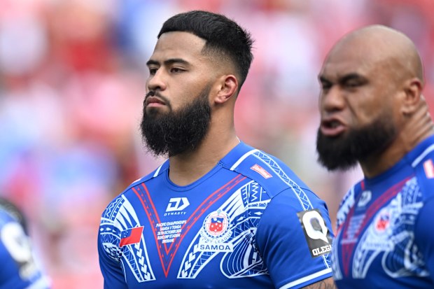 Payne Haas in action for Samoa.