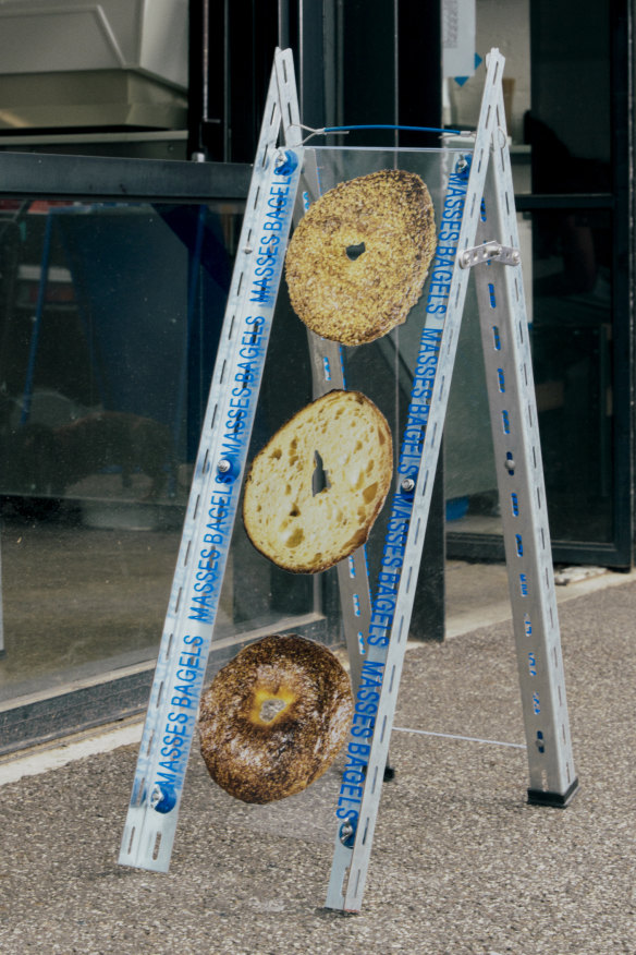 Bagels are baked fresh on site.