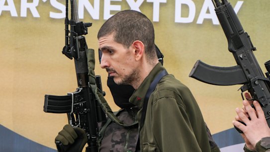 Israeli Or Levy, held hostage by Hamas since October 7, 2023, before his release to the Red Cross.