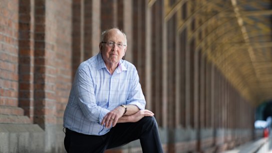 Charles Sowerwine, chair of the Royal Historical Society of Victoria outside Goods Shed No 2. 