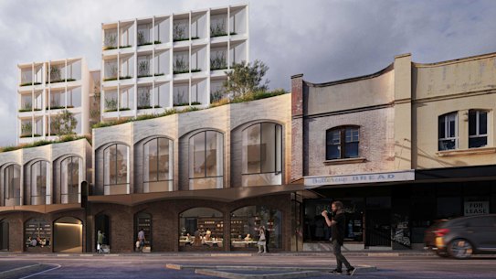 A render of the new affordable housing block designed by SJB architects.