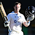 Steve Smith celebrating a century in a Sheffield Shield match in 2025.