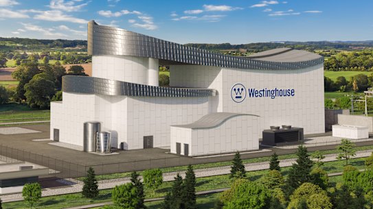 The Coalition wants small modular reactors such as this design by Westinghouse proposed for the UK.