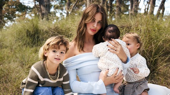 Indy Clinton wears Camilla and Marc “Shaw” dress. Navy, Soul and Bambi wear Nature Baby.