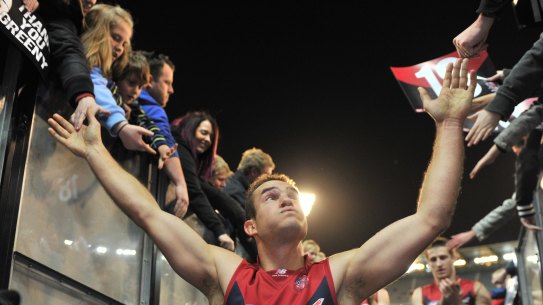 Brad Green after his last game for Melbourne in 2012. He has the big job of choosing the club’s next CEO