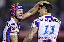 Kalyn Ponga and Dylan Lucas.