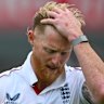 Ben Stokes bowled with a torn shoulder in Manchester.