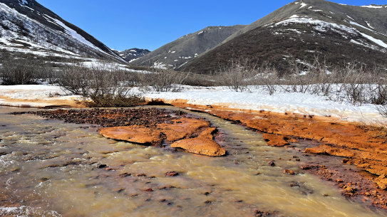 Orange streams are increasingly common in northern Alaska.
