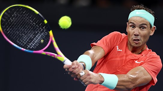 Rafael Nadal in Australia earlier this month.