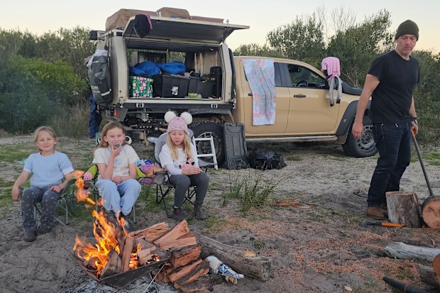 Journalist Sam Purcell’s kids during family holiday