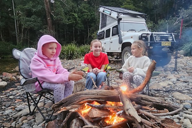 Journalist Sam Purcell’s kids during family holiday