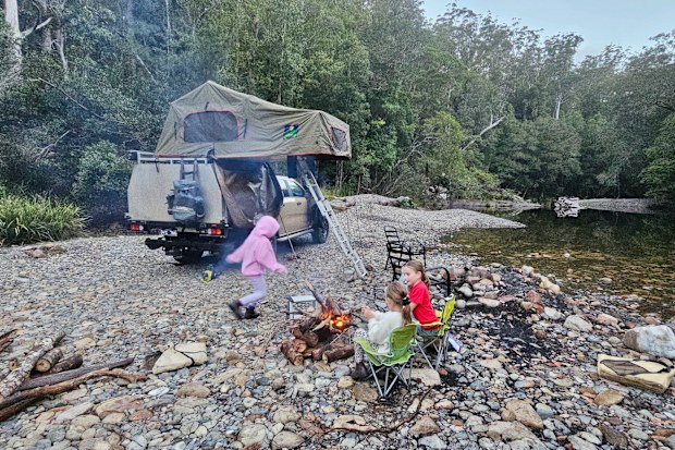 Journalist Sam Purcell’s kids during family holiday