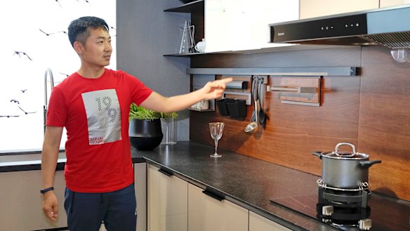 Mercury Ma in the showroom.