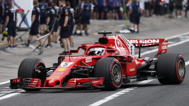 Hamstrung: Ferrari's tyre choice impacted Vettel's qualifying hopes.