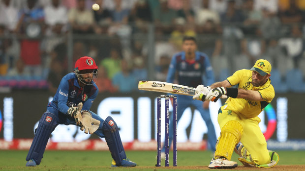 Glenn Maxwell’s double ton from 128 balls against Afghanistan at the World Cup defied all description.