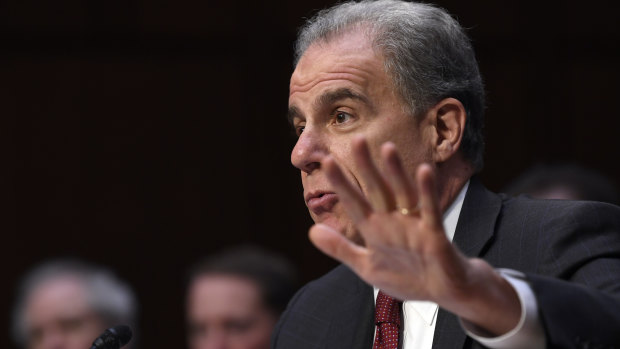Department of Justice Inspector General Michael Horowitz testifies at a Senate Judiciary Committee on Capitol Hill in Washington.
