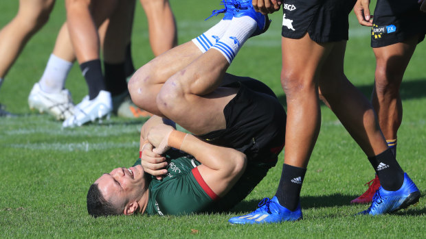 James Roberts joined his Souths teammates at training on Saturday.