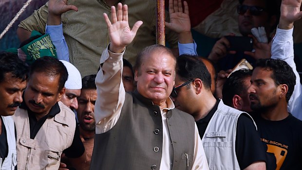 Deposed Pakistani prime minister Nawaz Sharif.