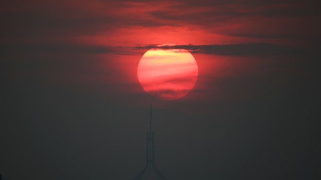 Bushfire smoke clouds Canberra during the Black Summer fires. Six out of 10 Australians say they are concerned about global warming, but many are unaware of the decline of nature.  