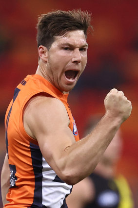 The NAB League's cancellation will hurt later developers, such as GWS star Toby Greene.