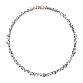 Lewisham covets Jessica McCormack’s signature button-back diamond necklace.