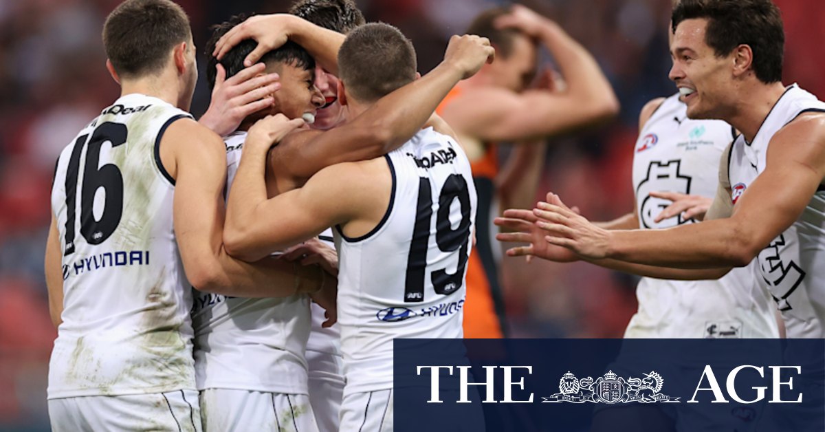 AFL: Carlton Blues crash Leon Cameron party as spirited Giants farewell coach, but Zac Williams injury sours win - Vimarsana News