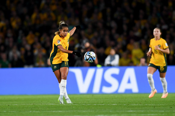 That pass which resulted in Australia’s first goal against Denmark.