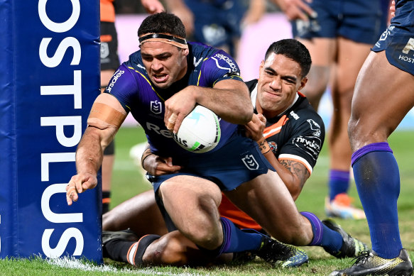 Dale Finucane was again strong for Melbourne in the 50-point thrashing of Wests Tigers on Saturday.