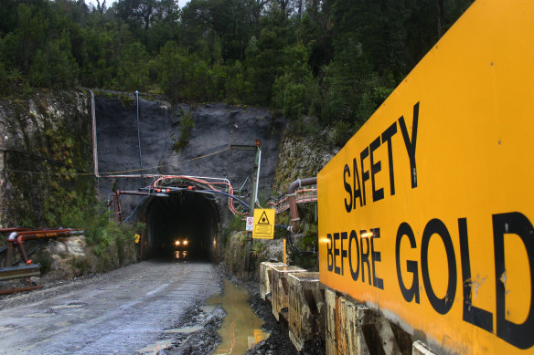 The Henty Gold Mine in Tasmania.