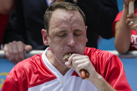 Joey Chestnut won the competition.