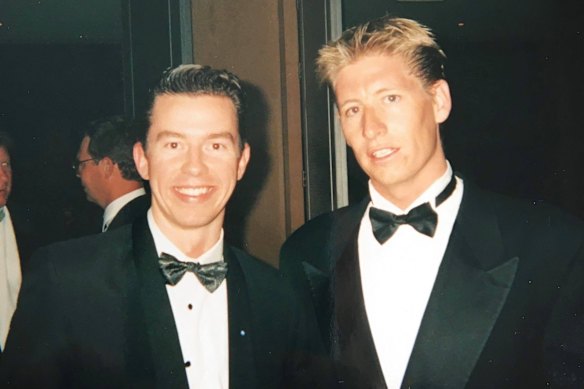 Stephen Brook and Grant in 1998.
