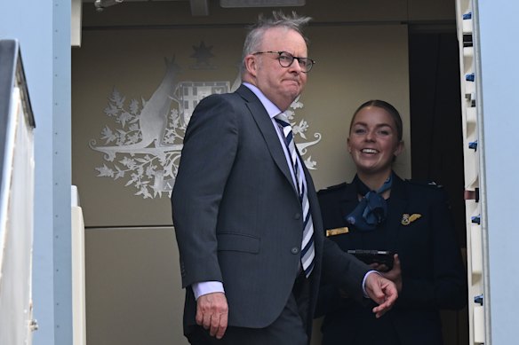 Prime Minister Anthony Albanese leaves for Washington to meet with Donald Trump.