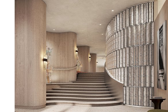 Artist’s impression of the entrance staircase.