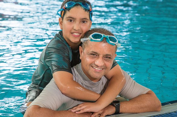 Acharya is passionate about getting his fellow Nepalese into the water and learning how to swim.