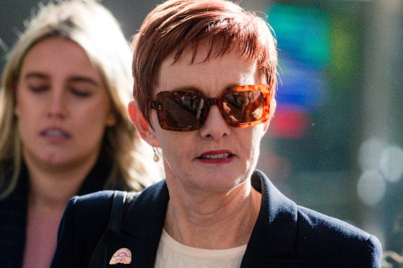 Ex-City of Parramatta chief executive Gail Connolly arrives at the commission.