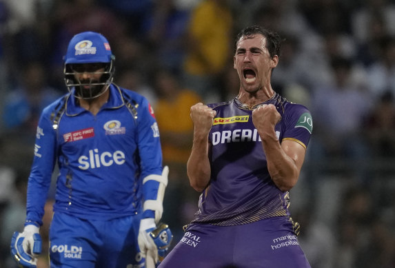 Mitchell Starc was player of the match in both his IPL finals, bowling Kolkata Knight Riders to the title.