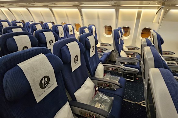 The 2-4-2 layout is perfect for couples, and the legroom feels spacious.