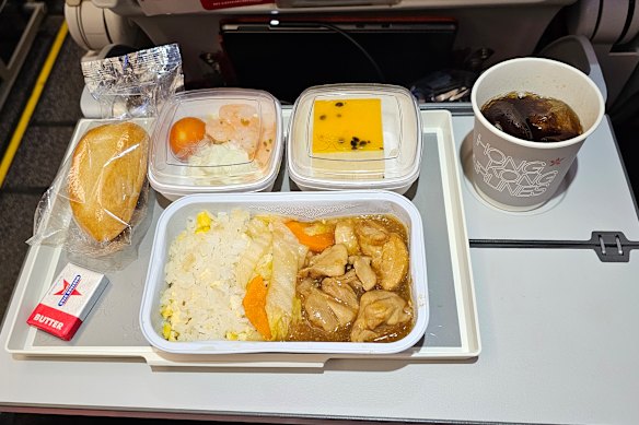 Chicken with rice for lunch (and chicken with noodles for dinner).