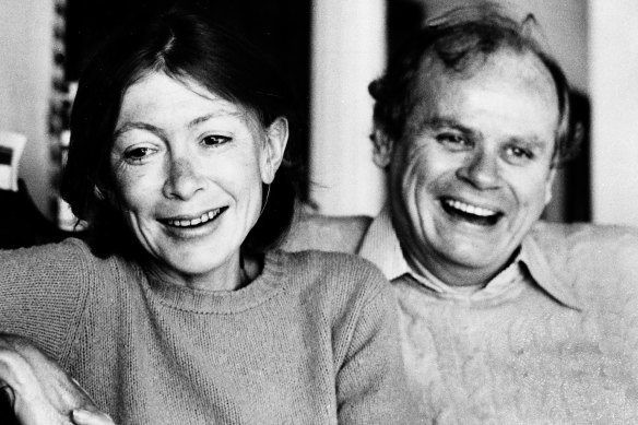 Joan Didion and her husband, John Dunne, in 1977.